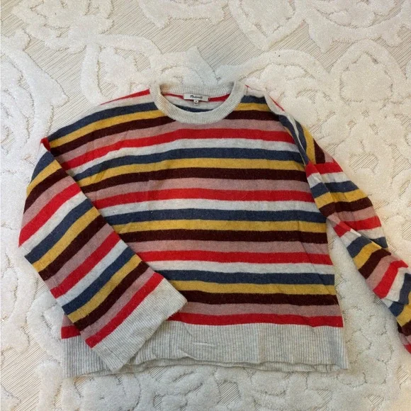 Madewell Cardiff Striped Sweater Coziest Yarn - Picture 6 of 10